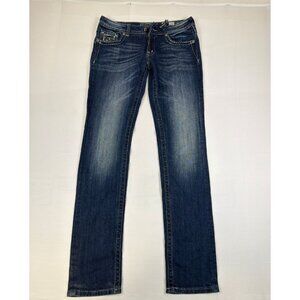 Miss Me JE606353X Buckle Exclusive Women 30 Dark Skinny Jeans Bling Pockets